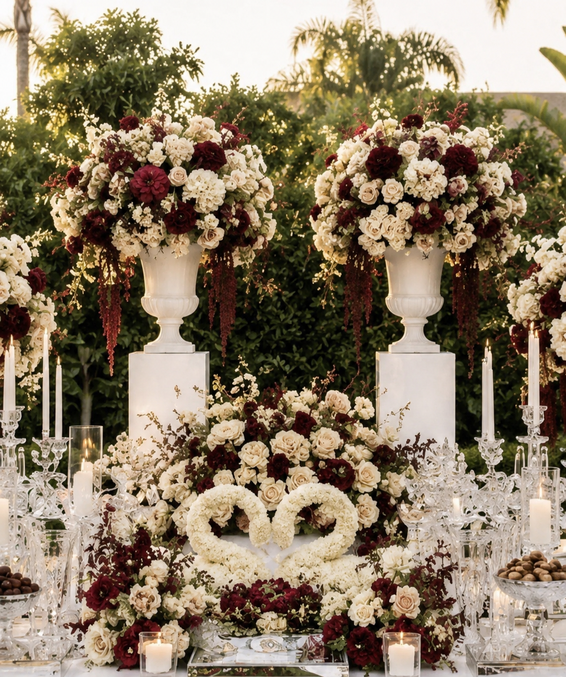 Elegant wedding ceremony venue with Sofreh