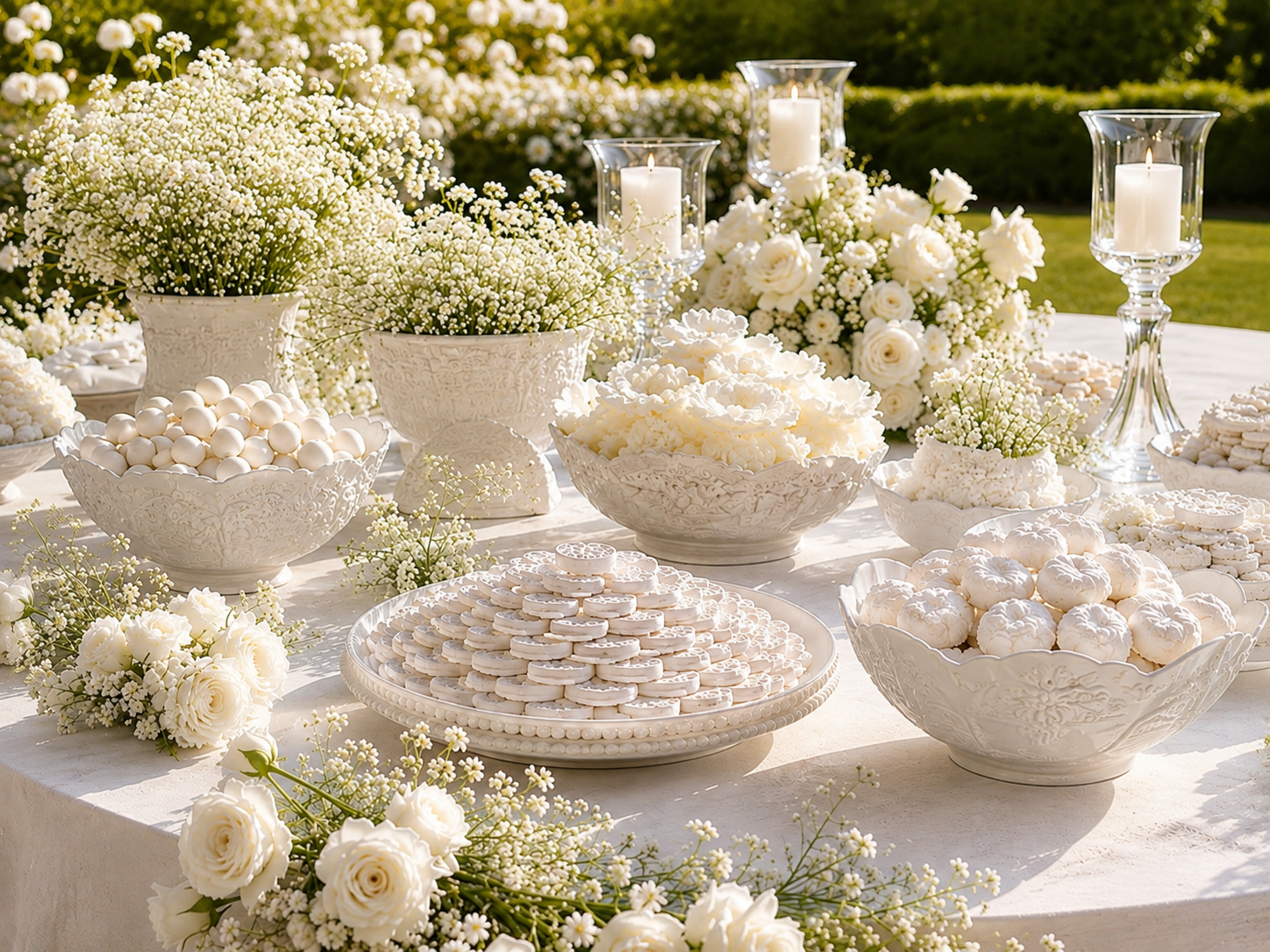 Luxury wedding ceremony table setting